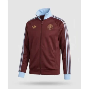 Aston Villa Adidas Track Brown Jacket