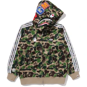 BAPE X Adidas Relaxed Fit Track Camo Shark Hoodie