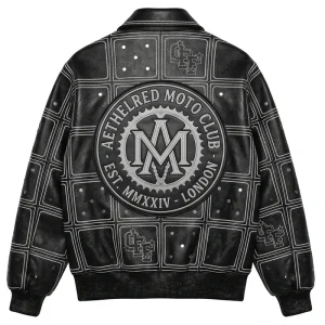 Areena Design <p>Aethelred Moto Club Grid Pattern Leather Bomber Jacket delivers standout outerwear style with a bold profile, comfortable layering feel, and statement details inspired by sport, streetwear, and collector fashion.</p> Aethelred Moto Club Grid Pattern Leather Bomber Jacket <p>Aethelred Moto Club Grid Pattern Leather Bomber Jacket delivers standout outerwear style with a bold profile, comfortable layering feel, and statement details inspired by sport, streetwear, and collector fashion.</p>