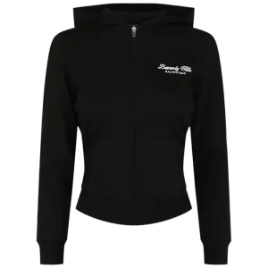 Balenciaga Cropped Knotted Zip Up Hoodie