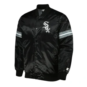 Chicago White Sox Pick & Roll Black Satin Jacket
