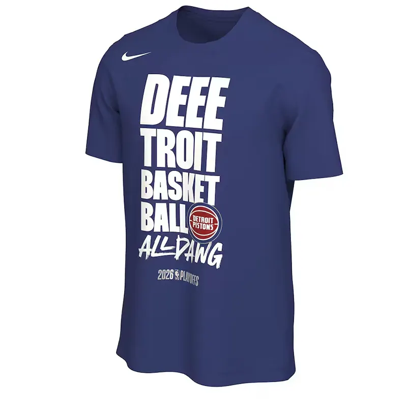 Detroit Pistons Nike Adult Men's 2026 NBA Playoffs Mantra T-Shirt 1 Detroit Pistons Nike Adult Mens 2026 NBA Playoffs Mantra T-Shirt <p>Detroit Pistons Nike Adult Mens 2026 NBA Playoffs Mantra T-Shirt delivers graphic streetwear character with collaboration-inspired branding, team-inspired detailing, easy graphic styling, making it a standout choice for casual outfits and everyday rotation.</p>
