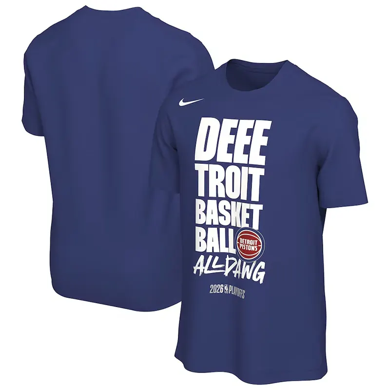 Detroit Pistons Nike Adult Men's 2026 NBA Playoffs Mantra T-Shirt Detroit Pistons Nike Adult Mens 2026 NBA Playoffs Mantra T-Shirt <p>Detroit Pistons Nike Adult Mens 2026 NBA Playoffs Mantra T-Shirt delivers graphic streetwear character with collaboration-inspired branding, team-inspired detailing, easy graphic styling, making it a standout choice for casual outfits and everyday rotation.</p>