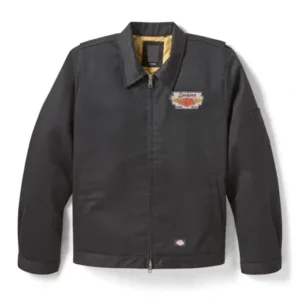 Dickies x Harley Davidson Quilted Lined Eisenhower Black Jacket