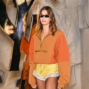 Hailey Bieber YSL Windbreaker Jacket