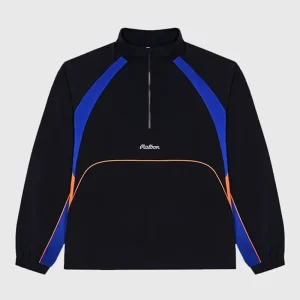 Malbon x Knicks Baseline Quarter-Zip Black Jacket