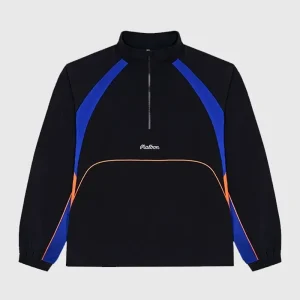 Malbon x Knicks Baseline Quarter-Zip Black Jacket