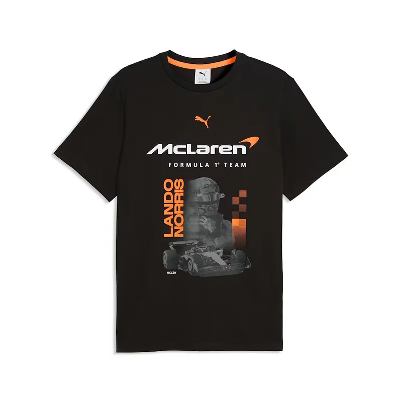 McLaren Lando Norris Driver T-Shirt McLaren Lando Norris Driver T-Shirt <p>McLaren Lando Norris Driver T-Shirt delivers graphic streetwear character with motorsport identity, easy graphic styling, making it a standout choice for casual outfits and everyday rotation.</p>