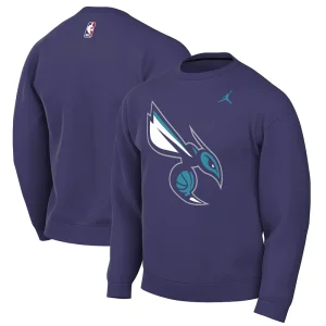 Men’s Charlotte Hornets Jordan Brand Purple Statement Edition Sweatshirt