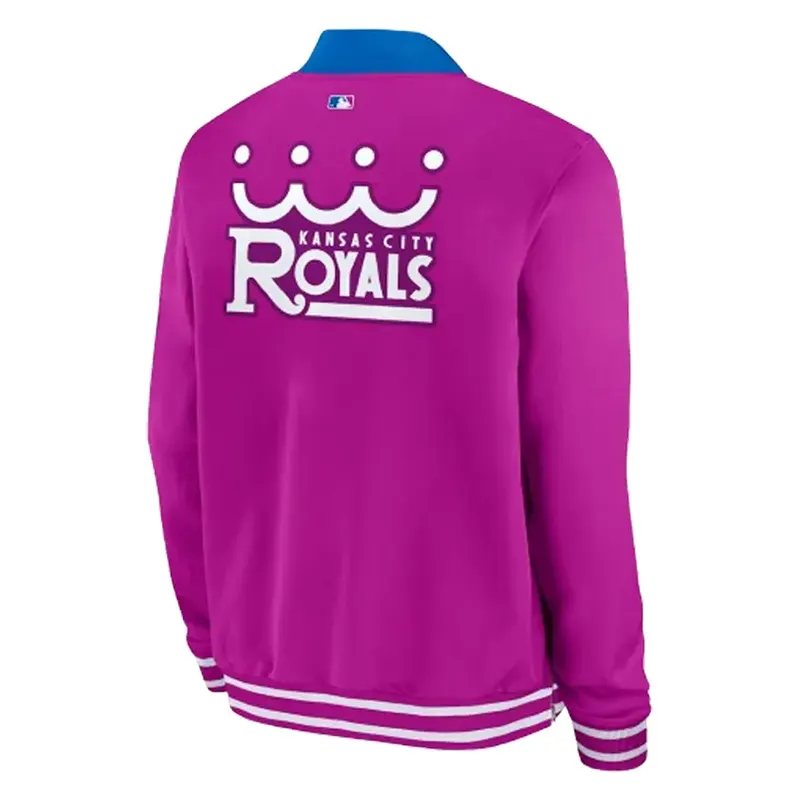 Nike Kansas City Royals Purple 2026 City Connect Bomber Jacket 3 Nike Kansas City Royals Purple 2026 City Connect Bomber Jacket <p>Nike Kansas City Royals Purple 2026 City Connect Bomber Jacket brings sports and fanwear styling to a comfortable bomber jacket made for game days, fan events, training-inspired outfits, and casual weekends. Easy to style and strong for casual, fan, and streetwear outfits.</p>
