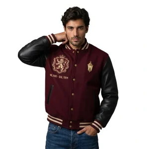 Areena Design <p>Milano Heritage Burgundy Leather Sleeve Varsity Jacket delivers standout outerwear style with a bold profile, comfortable layering feel, and statement details inspired by sport, streetwear, and collector fashion.</p> Milano Heritage Burgundy Leather Sleeve Varsity Jacket <p>Milano Heritage Burgundy Leather Sleeve Varsity Jacket delivers standout outerwear style with a bold profile, comfortable layering feel, and statement details inspired by sport, streetwear, and collector fashion.</p>