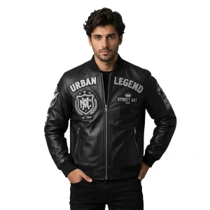 Areena Design <p>Urban Legend Black Embroidered Leather Bomber Jacket delivers standout outerwear style with a bold profile, comfortable layering feel, and statement details inspired by sport, streetwear, and collector fashion.</p> Urban Legend Black Embroidered Leather Bomber Jacket <p>Urban Legend Black Embroidered Leather Bomber Jacket delivers standout outerwear style with a bold profile, comfortable layering feel, and statement details inspired by sport, streetwear, and collector fashion.</p>