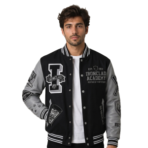 Areena Design <p>Ironclad Academy Grey Sleeve Varsity Leather Jacket delivers standout outerwear style with a bold profile, comfortable layering feel, and statement details inspired by sport, streetwear, and collector fashion.</p> Ironclad Academy Grey Sleeve Varsity Leather Jacket <p>Ironclad Academy Grey Sleeve Varsity Leather Jacket delivers standout outerwear style with a bold profile, comfortable layering feel, and statement details inspired by sport, streetwear, and collector fashion.</p>