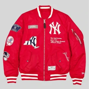 Spike Lee New York Yankees Red Bomber Jacket