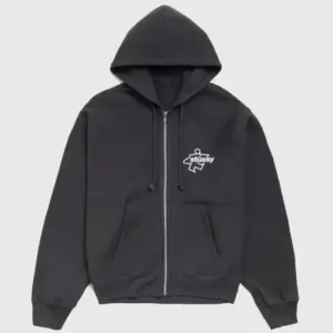 Stussy Surf Size Zip Black Hoodie