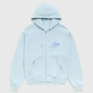 Stussy Surf Size Zip Blue Hoodie