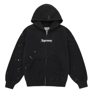 Supreme MM6 Maison Margiela Box Logo Zip Up Hooded Sweatshirt