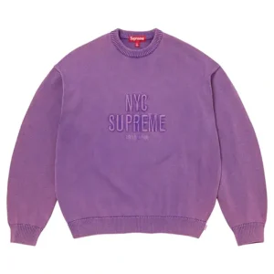 Supreme Overdyed Raised Purple Sweater