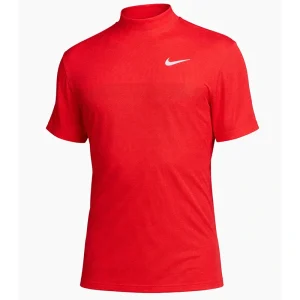 Tiger Woods Mock Neck Golf Red T-Shirt