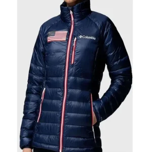 Winter Olympics 2026 Team USA Blue Puffer Jacket