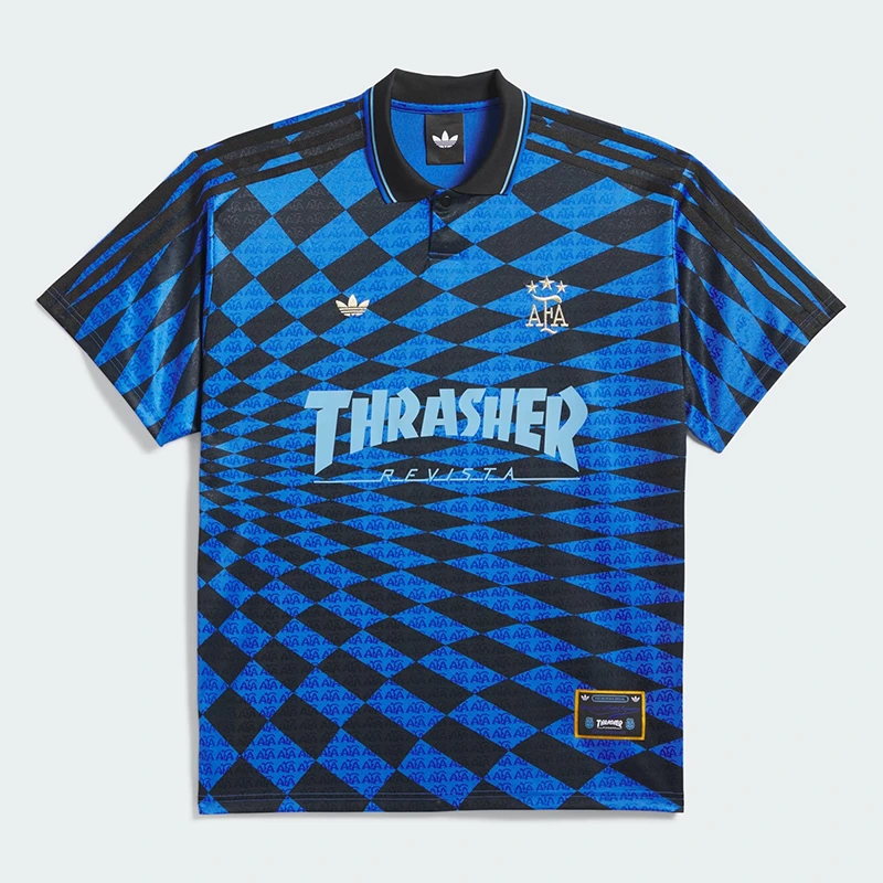 Adidas Argentina x Thrasher Jersey 4 Adidas Argentina x Thrasher Jersey <p><strong>Adidas Argentina x Thrasher Jersey</strong> brings football-inspired style into match days, casual outfits, travel and gifting. Pair it with shorts, denim, cargos, track pants or a light overshirt for an easy supporter look.</p>