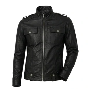 Biker Black Men’s Designer Leather Jacket
