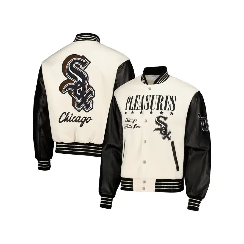 Chicago White Sox Varsity Jacket Chicago White Sox Varsity Jacket <p>Chicago White Sox Varsity Jacket brings a bold outerwear look to casual and streetwear outfits. Wear it for daily layering, night-out outfits, travel looks, and streetwear styling.</p>