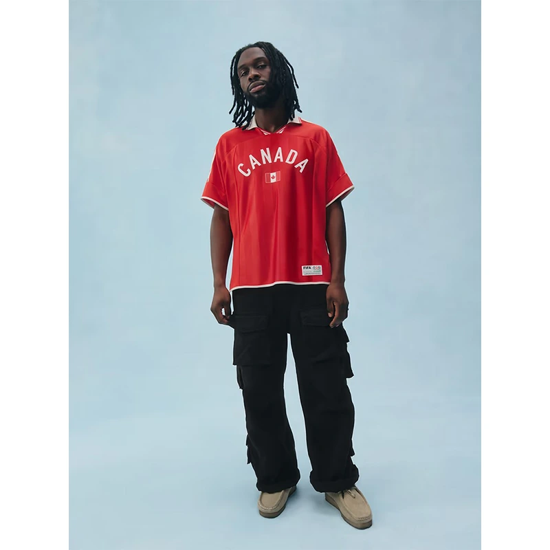 GAP x FIFA World Cup 2026 Canada Oversized Jersey GAP x FIFA World Cup 2026 Canada Oversized Jersey <p>The GAP x FIFA World Cup 2026 Canada Oversized Jersey delivers a recognizable Canada look in a wearable jersey silhouette. Style it for watch parties, events, weekends, or daily streetwear with denim, joggers, sneakers, and simple neutral layers.</p>