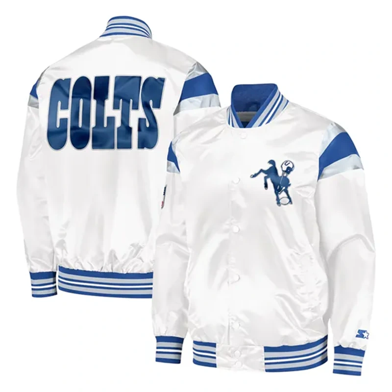 Indianapolis Colts White Satin Jacket 1 Indianapolis Colts White Satin Jacket <p>Indianapolis Colts White Satin Jacket adds a clean outerwear look with easy layering, streetwear appeal, and versatile styling for casual days, events, travel, or seasonal outfits.</p>