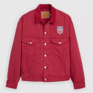 Levi's US Soccer Red Medium Wash Denim Jacket
