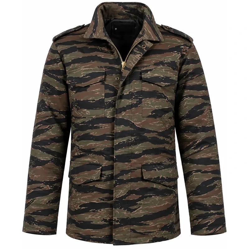 M-65 Tiger Camo Military Field Jacket M-65 Tiger Camo Military Field Jacket <p>M-65 Tiger Camo Military Field Jacket adds a clean outerwear look with easy layering, streetwear appeal, and versatile styling for casual days, events, travel, or seasonal outfits.</p>