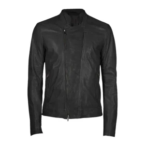 Maverick Men’s Black Biker Leather Jacket