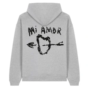 Mi Amor Grey Hoodie
