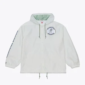 Milwaukee Brewers White Yacht Rock Coaches Full-Snap Hooded Windbreaker Jacket