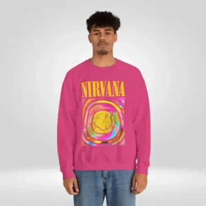 Areena Design <p>Nirvana Pink Sweatshirt brings a clean casual look with easy everyday styling, comfortable layering, and versatile outfit appeal for streetwear, travel, gifting, or relaxed wear.</p> Nirvana Pink Sweatshirt <p>Nirvana Pink Sweatshirt brings a clean casual look with easy everyday styling, comfortable layering, and versatile outfit appeal for streetwear, travel, gifting, or relaxed wear.</p>