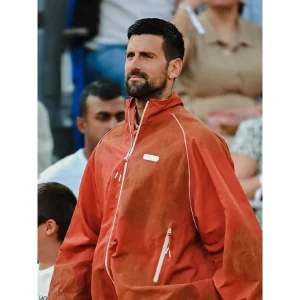 Novak Djokovic Lacoste Orange Track Jacket