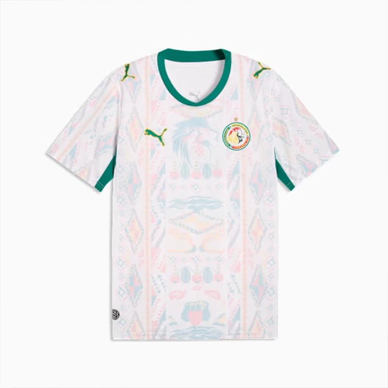 Puma FIFA 26 Senegal Away Jersey 1 Puma FIFA 26 Senegal Away Jersey <p><strong>Puma FIFA 26 Senegal Away Jersey</strong> brings football-inspired style into match days, casual outfits, travel and gifting. Pair it with shorts, denim, cargos, track pants or a light overshirt for an easy supporter look.</p>