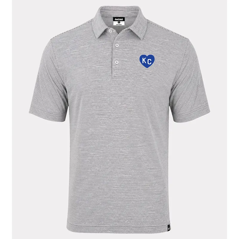 Royal KC Heart Stripe Polo Royal KC Heart Stripe Polo <p>Royal KC Heart Stripe Polo delivers clean supporter style with a smart-casual edge, inspired by Kansas City heart graphics. A versatile polo for match days, streetwear looks, travel and everyday casual wear.</p>