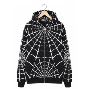 Supreme Spiderman Black Zip Up Hoodie