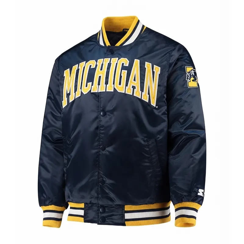 1980s Michigan Wolverines Starter Satin Jacket 1980s Michigan Wolverines Starter Satin Jacket <p><strong>1980s Michigan Wolverines Starter Satin Jacket</strong> delivers a statement jacket look for casual outfits, travel, events, and seasonal layering. Its distinctive design offers easy layering, versatile outfit pairing, and strong visual appeal, making it a strong choice for personal wardrobes, collections, or gifting.</p>