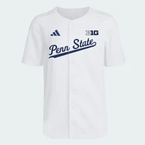 Adidas Penn State Nittany Lions Youth White Full Button Jersey