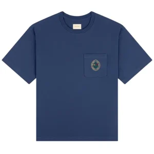 Aimé Leon Dore Botanical Crest Pocket Blue Indigo Tee