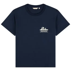 Aimé Leon Dore Cropped Aloe-Blend Unisphere Navy Blazer Tee