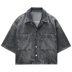 Alexander Wang Cropped Short-Sleeve Shirt