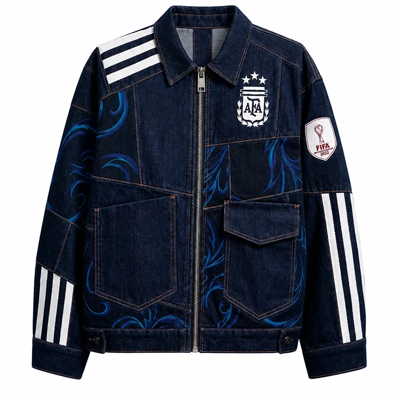 Argentina World Cup Denim Sports Jacket 1 Argentina World Cup Denim Sports Jacket <p><strong>Argentina World Cup Denim Sports Jacket</strong> delivers a statement jacket look for casual outfits, travel, events, and seasonal layering. Its distinctive design offers easy layering, versatile outfit pairing, and strong visual appeal, making it a strong choice for personal wardrobes, collections, or gifting.</p>