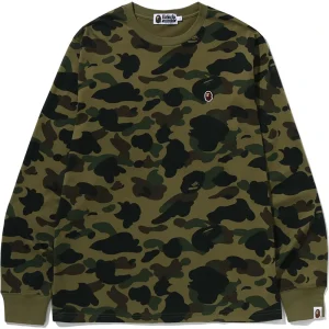 BAPE 1ST Green Camo One Point Tee