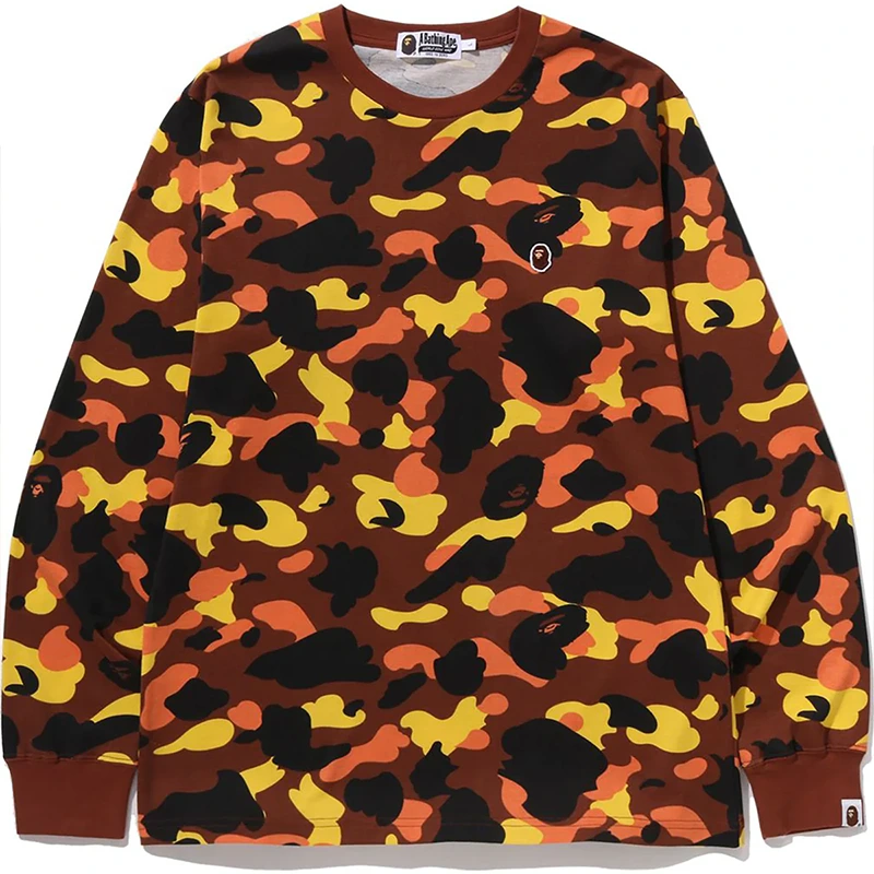 BAPE 1ST Orange Camo One Point Tee 1 BAPE 1ST Orange Camo One Point Tee <p><strong>BAPE 1ST Orange Camo One Point Tee</strong> delivers a casual statement t-shirt look for streetwear outfits, relaxed days, travel, and everyday wear. Its distinctive design offers easy outfit pairing, versatile styling, and standout graphic appeal, making it a strong choice for personal wardrobes, collections, or gifting.</p>