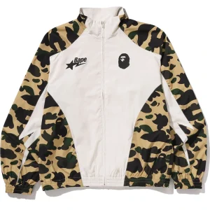 BAPE 1st Camo Stand Collar Yellow Track Jacket
