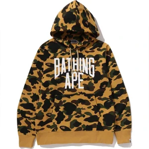 BAPE 1st Camo Yellow Pullover Hoodie