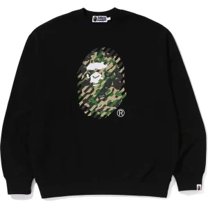BAPE ABC Camo Ape Head Relaxed Fit Crewneck Sweatshirt